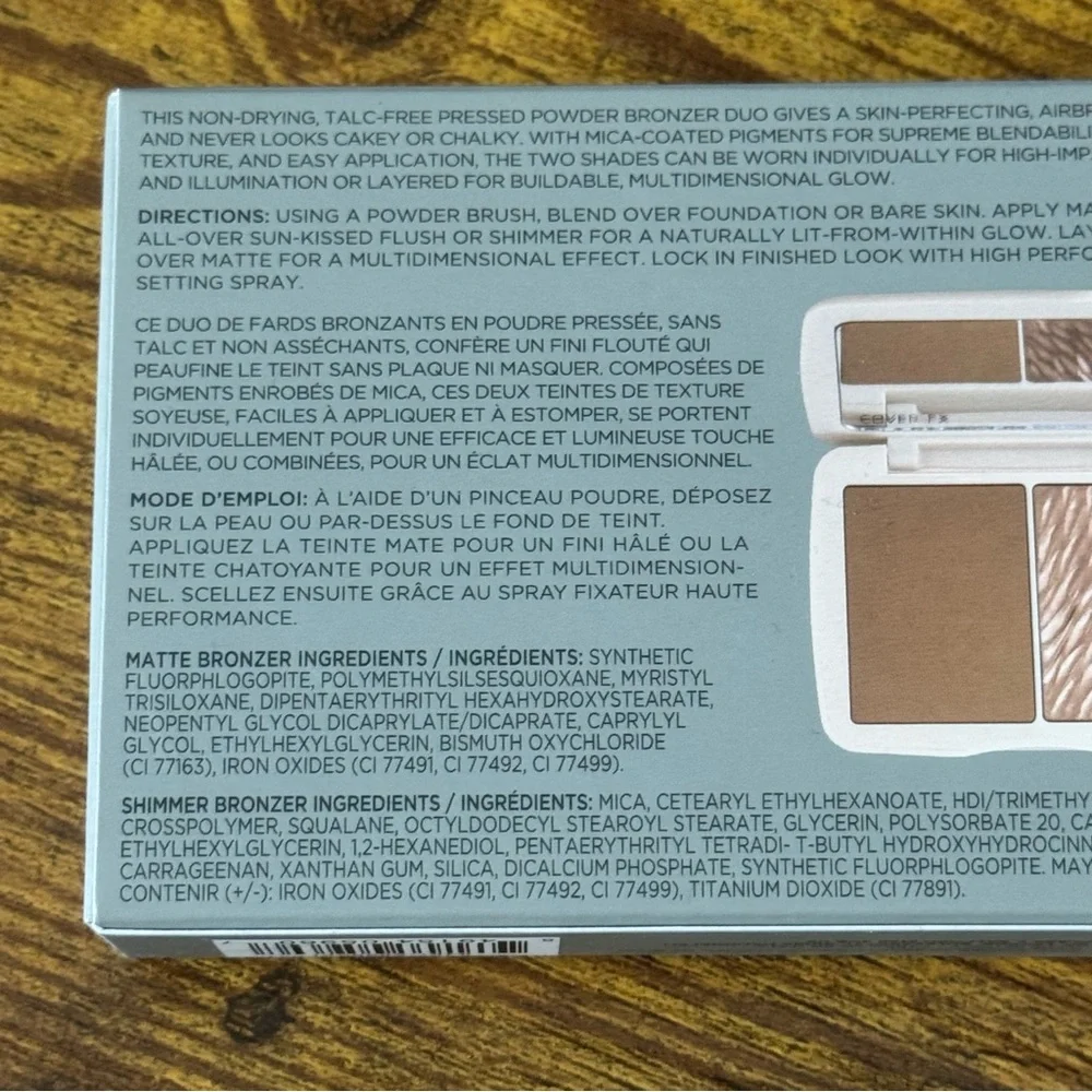 COVER FX Monochromatic Bronzer Duo Matte + Shimmer 0.51 OZ NIB Sun-kissed Bronze